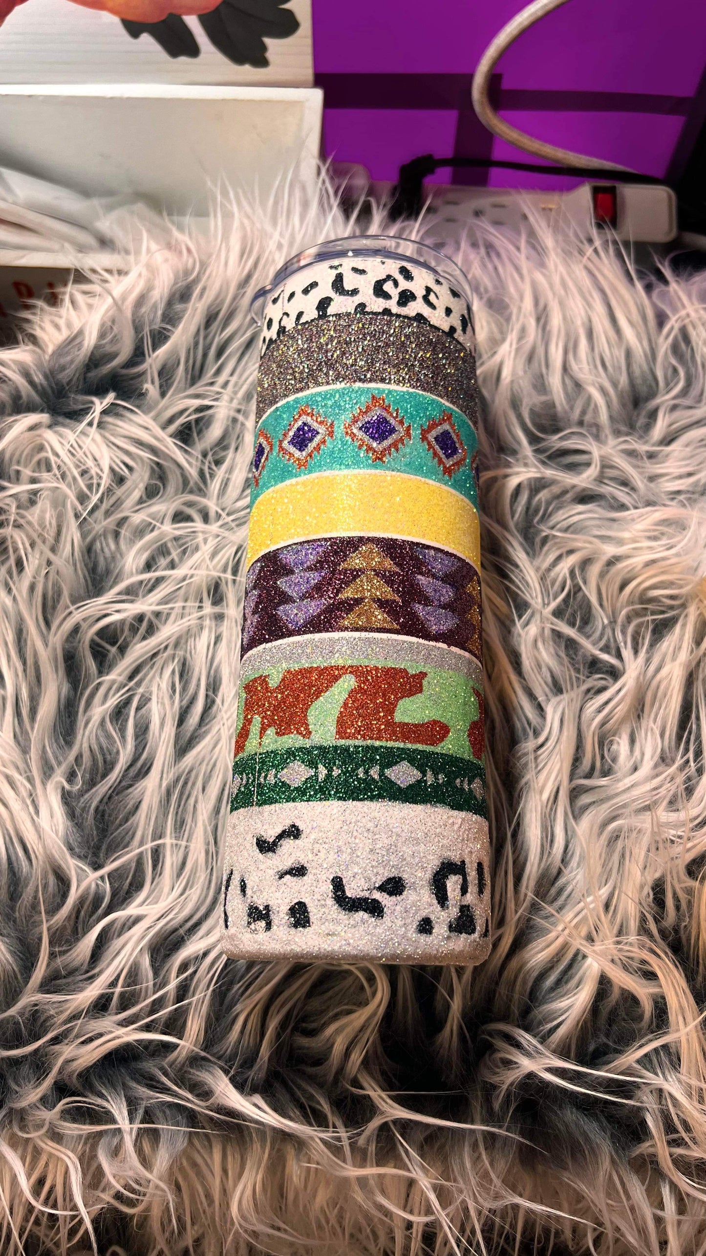 20 oz tumbler Aztec print